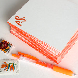 Custom Monogram Square Notecards