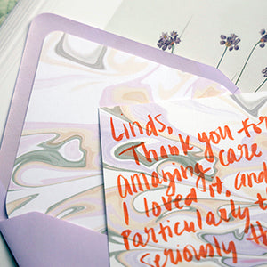 Lilac Marbled Notecards