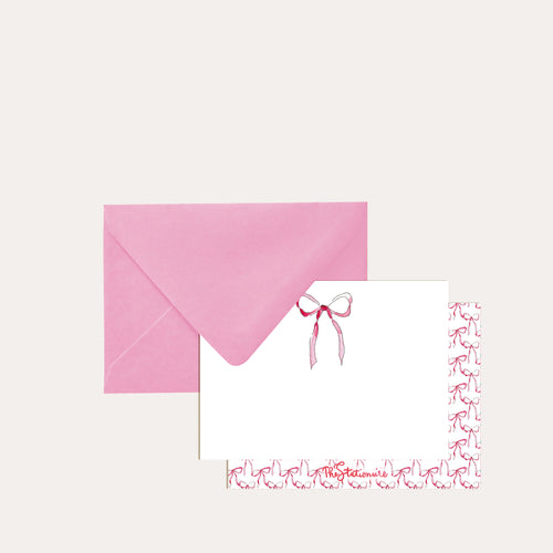 Peppermint Bow Notecards