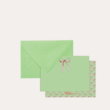 Load image into Gallery viewer, Pistachio Bow Notecards