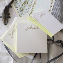 Load image into Gallery viewer, Custom Monogram Square Notecards