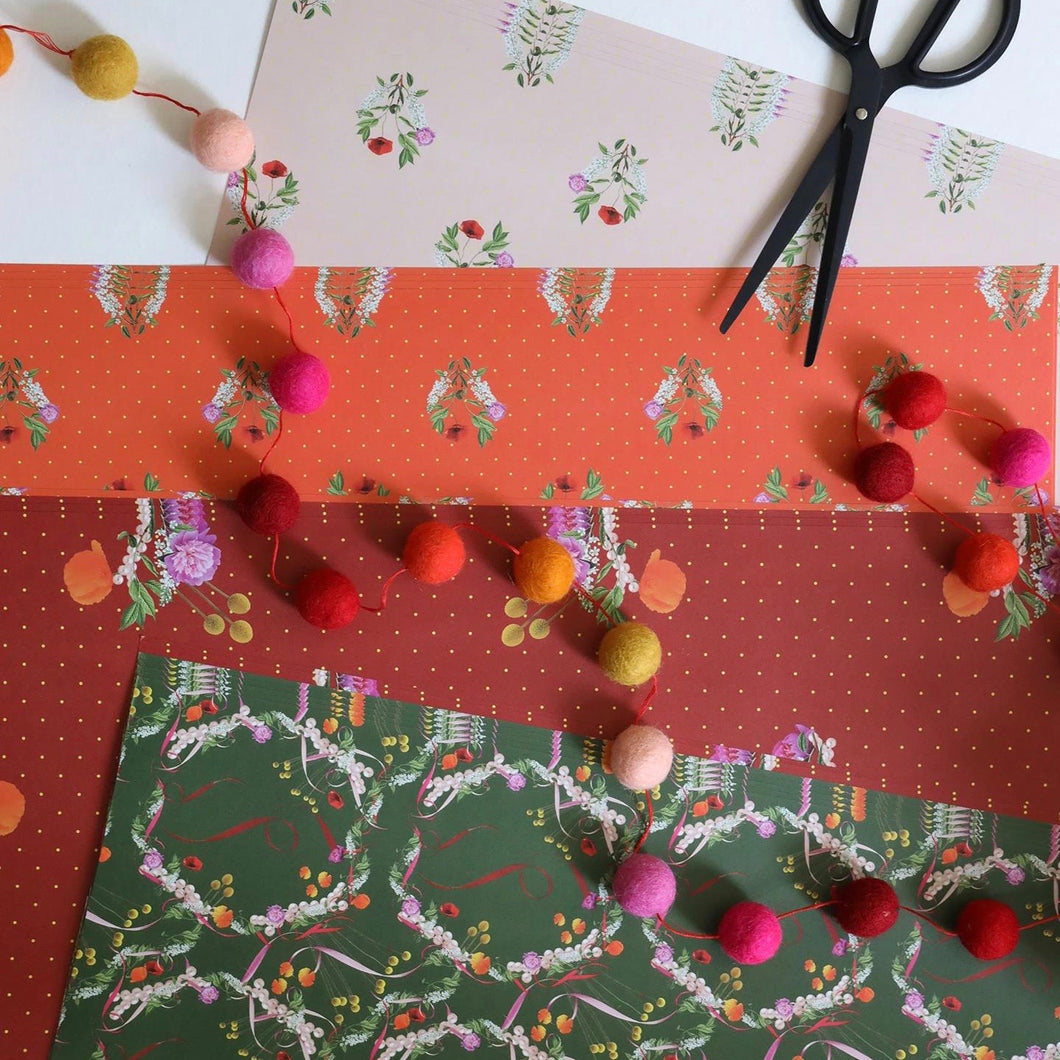 Assorted Wrapping Paper (5 sheets)