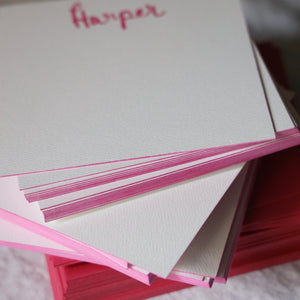 Custom Monogram Square Notecards